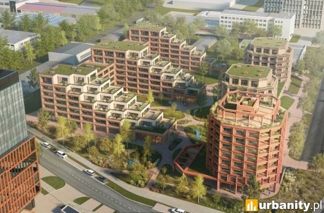 Koncepcja zabudowy działki przy Piłsudskiego 82 w Łodzi, wiz. Design Lab Group