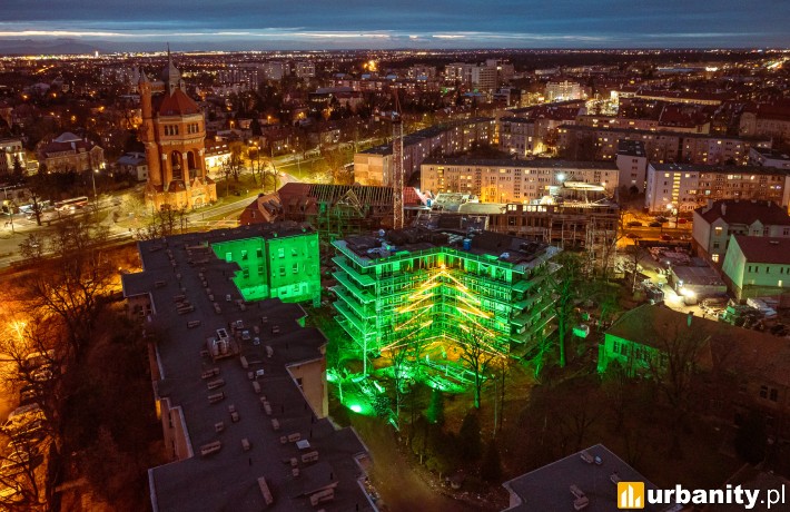 Stan surowy otwarty nowego budynku w centrum kompleksu Sudea, fot. OKRE