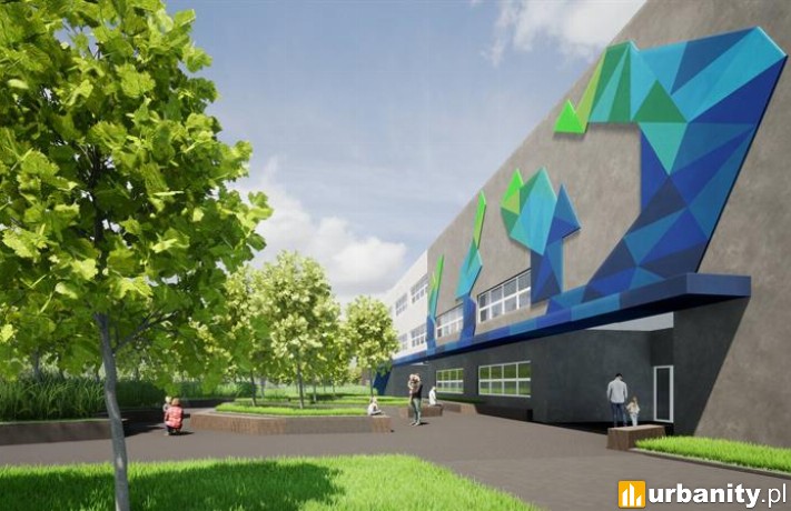 Projekt nowej szkoły przy Kredowej w Szczecinie, wiz. UM Szczecin