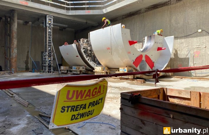 Transport tarcz TBM na Karolin, fot. Metro Warszawskie