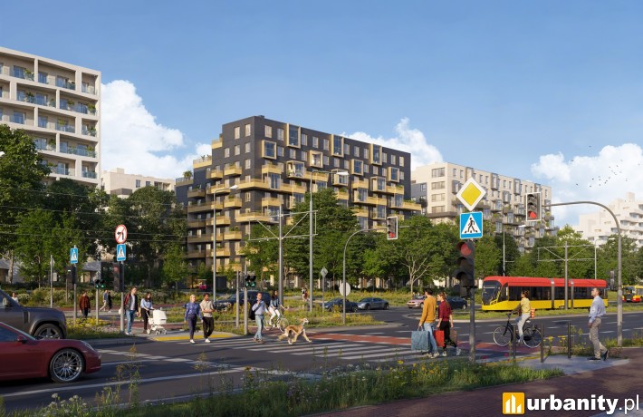 Nowe naziemne przejście w rejonie Służewca, wiz. materiały inwestora