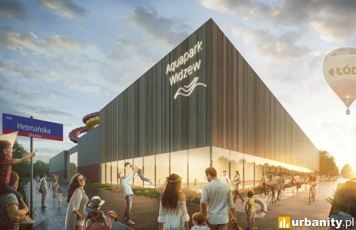 Tak prezentował się będzie Aquapark Widzew w Łodzi, wiz. materiały inwestora