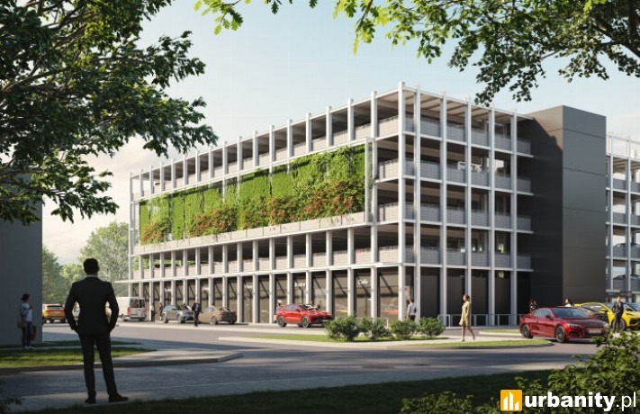 Koncepcja parkingu kubaturowego w rejonie ulicy Samorządowej, wiz. BEGIE+ARCHITEKCI