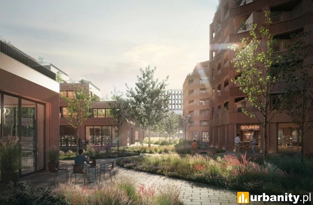 Koncepcja zabudowy działki przy Piłsudskiego 82 w Łodzi, wiz. Design Lab Group