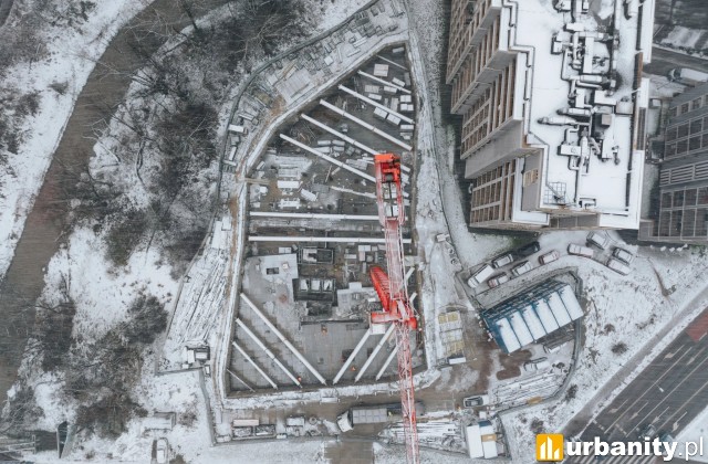 Realizacja części podziemnej biurowca Soneta, fot. Soletanche Polska