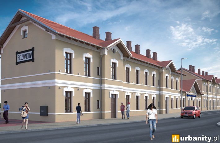 Dworzec Stalowa Wola Rozwadów - wizualizacja zewnętrzna