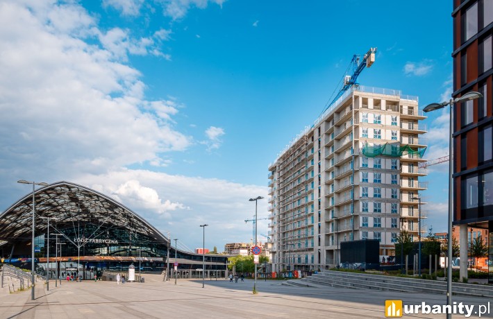 Postęp prac na budowie inwestycji Flow w Łodzi, fot. Atchicom