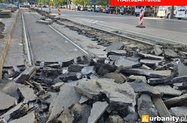 Nowa Marszałkowska - ruszyła przebudowa torowiska tramwajowego, fot. Tramwaje Warszawskie