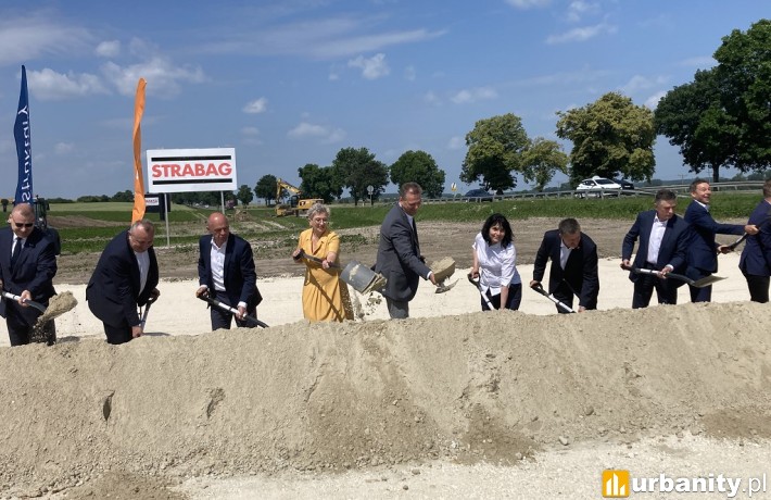 Wbicie pierwszej łopaty na budowie obwodnicy Chełma, fot. Strabag