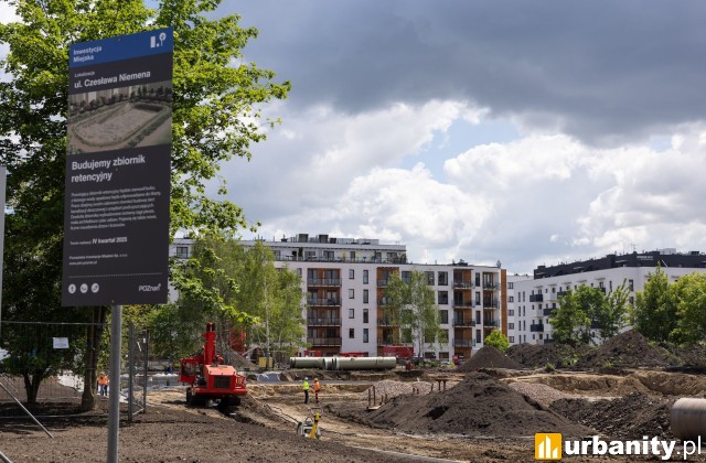 Budowa nowego zbiornika retencyjnego na Łacinie, fot. Maciej Jażwiecki