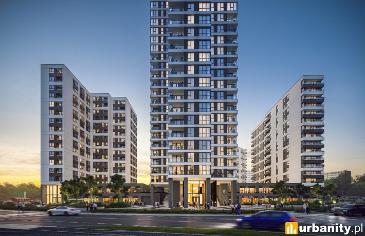 Wizualizacja inwestycji Atal Sky+ w centrum Katowic, fot. Atal