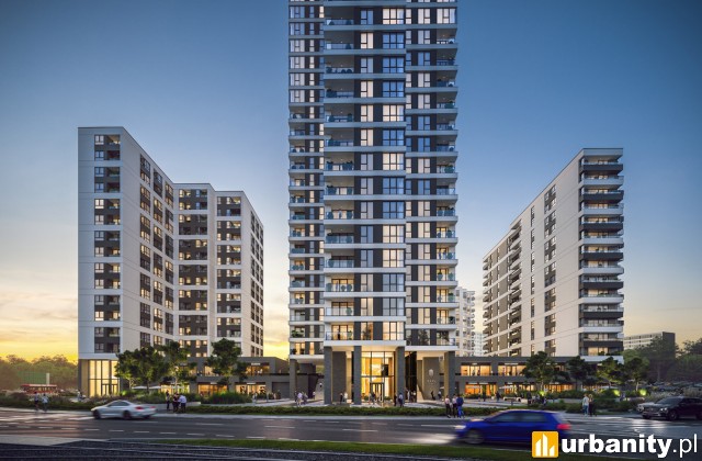 Wizualizacja inwestycji Atal Sky+ w centrum Katowic, fot. Atal