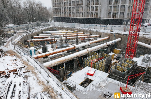 Realizacja części podziemnej biurowca Soneta, fot. Soletanche Polska