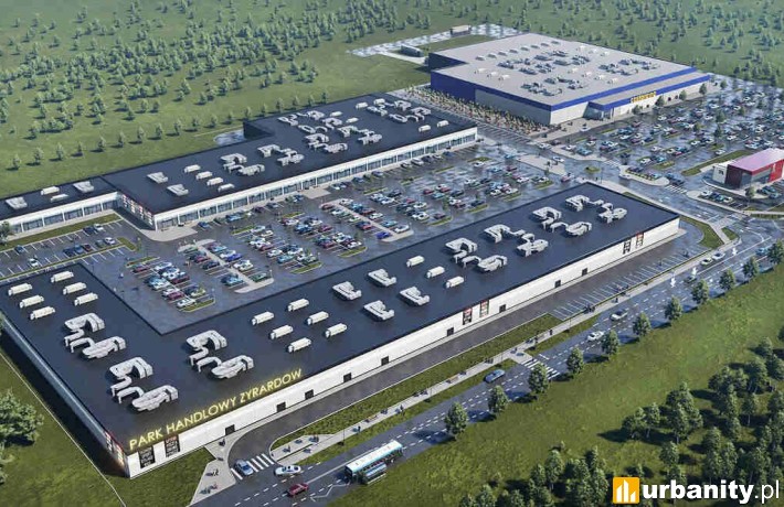 Osada Park handlowy Żyrardów, wizualizacja, wiz. materiały inwestora