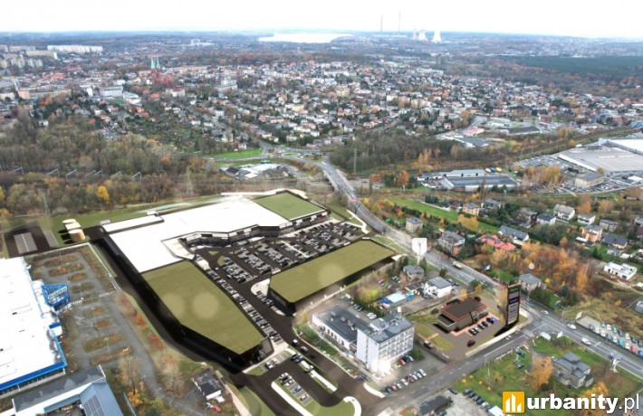 Nowy park handlowy przy Żorskiej w Rybniku, wiz. materiały inwestora