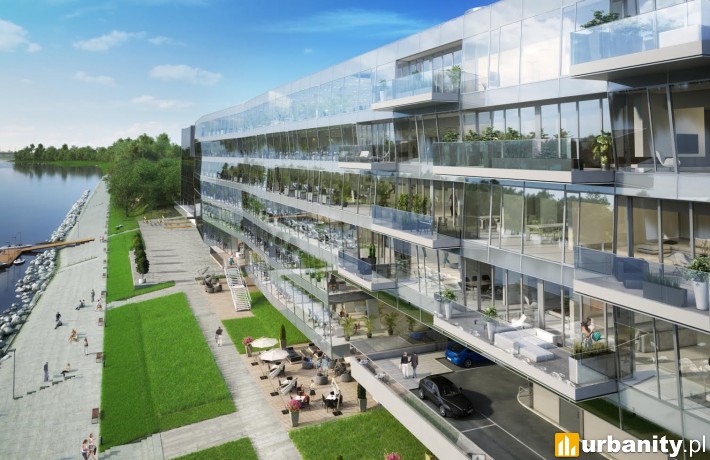 Wizualizacja biurowca The Tides w Warszawie