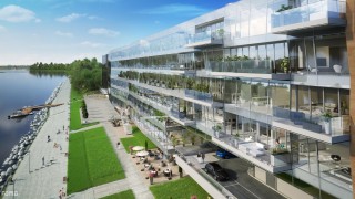 Gotowy biurowiec The Tides nad samym brzegiem Wisły