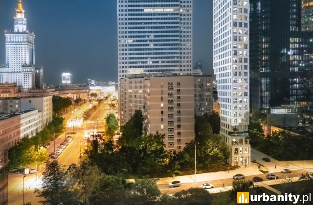 Projekt inwestycji Twarda 7 w ścisłym centrum Warszawy, wiz. materiały inwestora