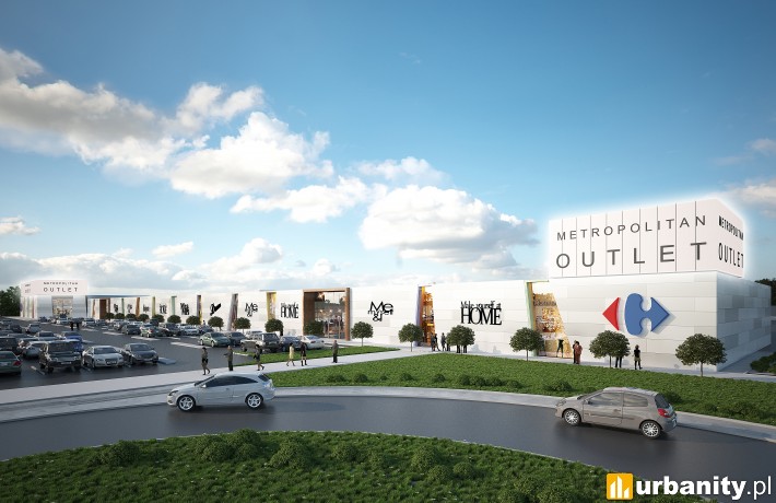 Projekt rozbudowanego i przebudowanego obiektu Metropolitan Outlet w Bydgoszczy