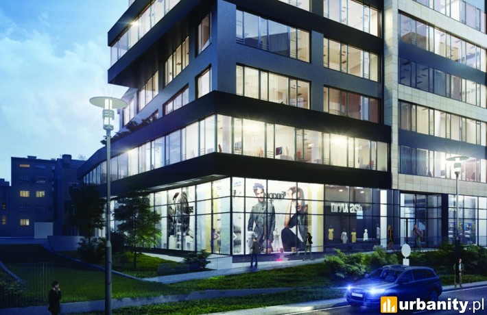 Wizualizacja biurowca Mogilska Office w Krakowie