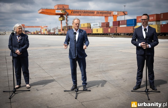 Premier Donald Tusk oraz minister infrastruktury Dariusza Klimczaka, fot. Ministerstwo Infrastruktury