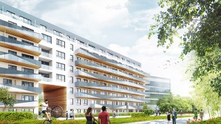 Fińskie osiedle Nordic Mokotów w Warszawie z wiechą