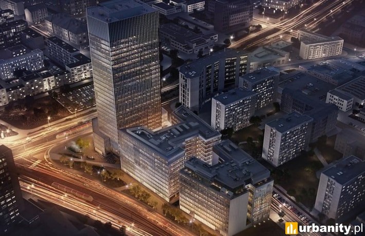 Tak docelowo miał wyglądać kompleks przy ulicy Towarowej na Woli, wiz. Skanska