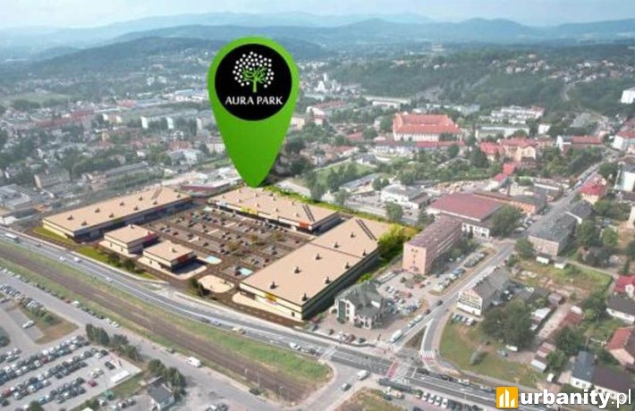 Aura Park w Wadowicach, wizualizacja inwestycji, wiz. materiały inwestora