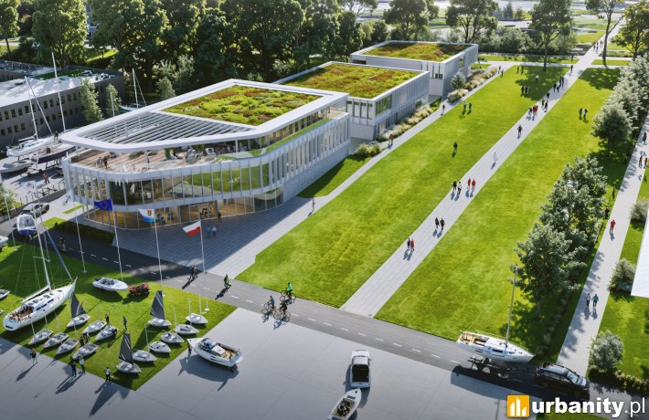 Nowy bosmanat w Gdyni z przetargiem, wizualizacja, wiz. Gdyńskie Centrum Sportu