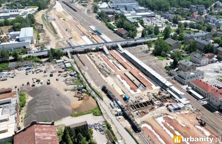 Postęp prac na stacji Czechowice-Dziedzice, fot. Budimex
