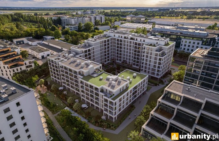 Projekt pierwszego etapu inwestycji Mokopolis na Służewcu, wiz. materiały dewelopera