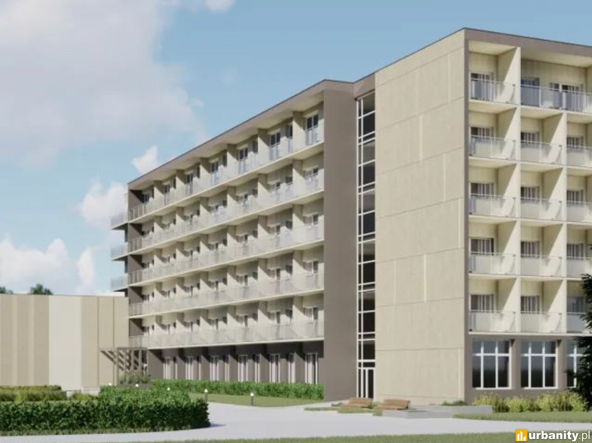 W sercu inowrocławskiego Parku Solankowego trwa remont Sanatorium Uzdrowiskowego Modrzew