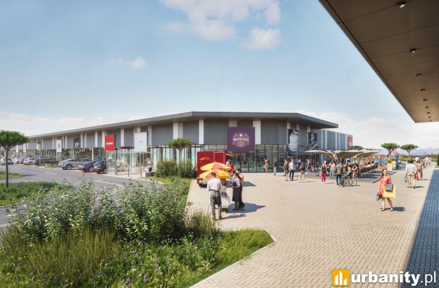 Projekt parku handlowego BIG Konstantynów, wiz. materiały inwestora