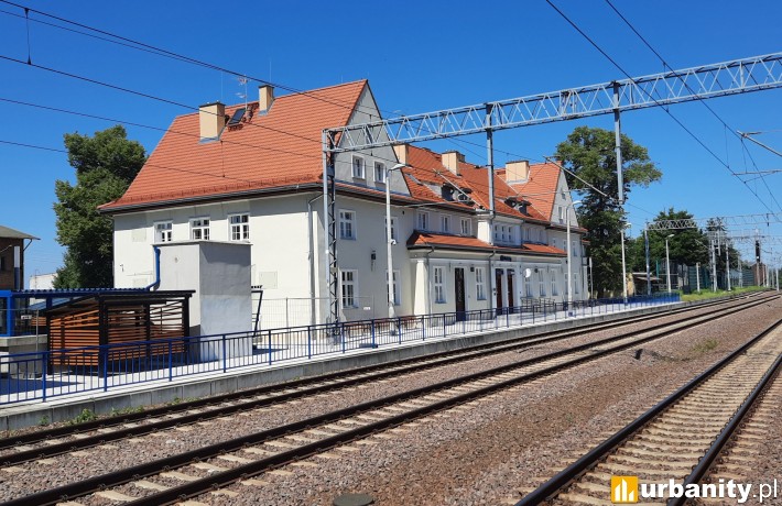 Dworzec Prabuty - widok od strony torów