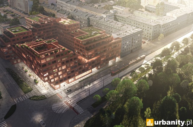 Propozycja zabudowy działki przy Kilińskiego 3A w Łodzi, wiz. Artur Piórek, Design Lab Group