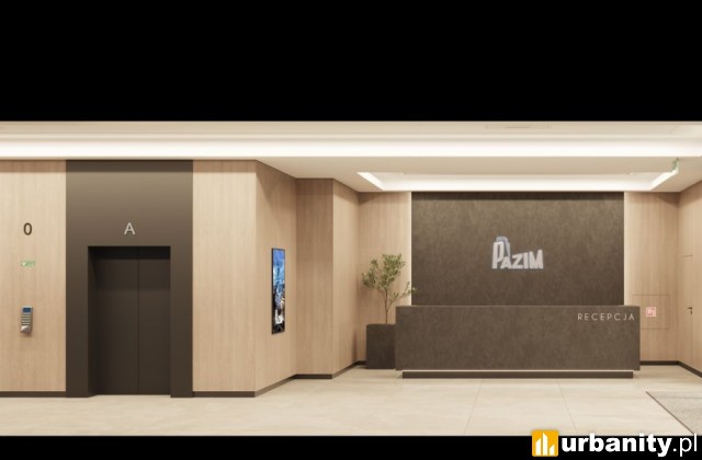 Projekt nowego holu głównego w Pazim, wiz. materiały inwestora