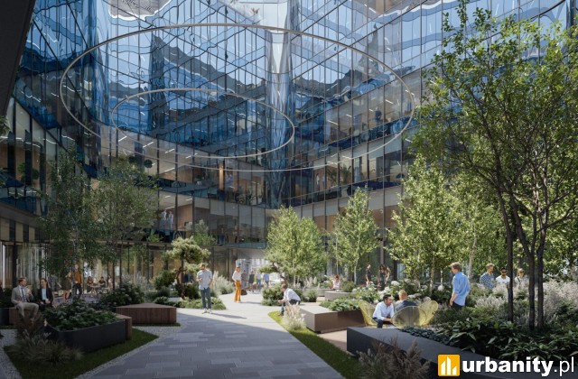 Centralny punkt biurowca The Form, wiz. materiały inwestora