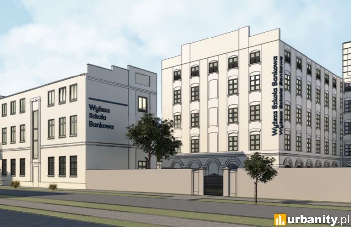Wyższa Szkoła Bankowa w Łodzi - wizualizacja budynku