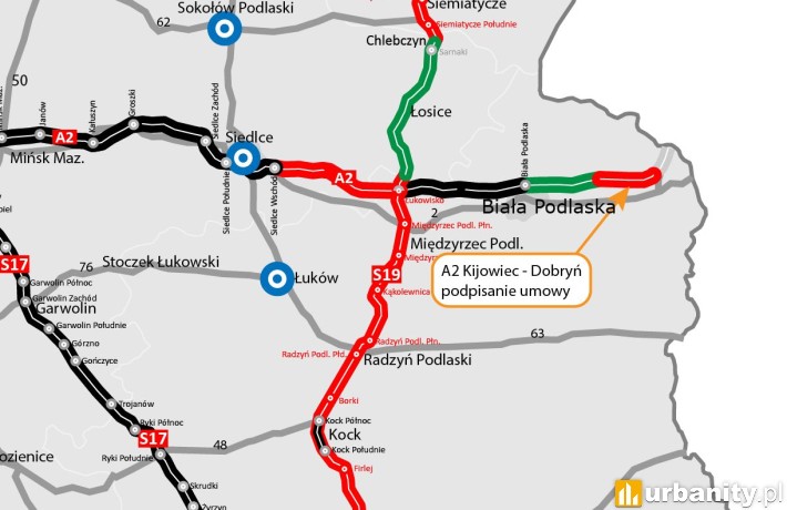 Rusza budowa kolejnego odcinka autostrady A2, wiz. GDDKiA