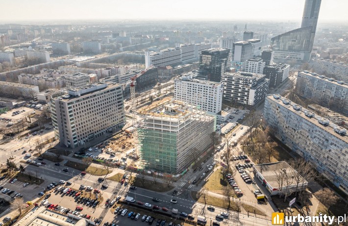 Wiecha na budowie biurowca Swobodna SPOT we Wrocławiu, fot. materiały prasowe