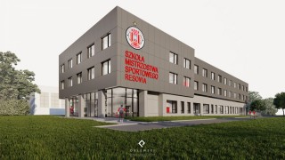 Nowy budynek Szkoły Mistrzostwa Sportowego Resovia,  autor Pracownia Projektowa Architektoniczno-Budowlana Orlewski