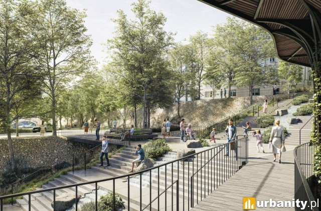 Projekt przebudowy ulicy Karowej, wiz. RS Architektura Krajobrazu