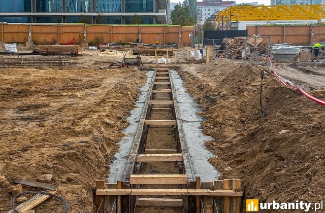Pierwsze prace pod budowę wieżowca AFI Tower, fot. Echo Investment