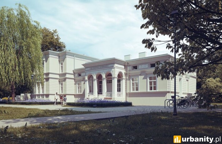 Tak wyglądał będzie klasycystyczny pałacyk po zakończeniu prac, wiz. Zarząd Zieleni Miejskiej w Krakowie