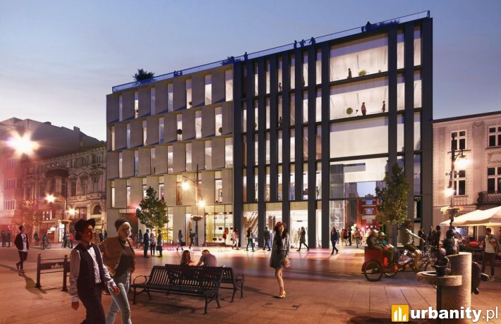 Projekt inwestycji wielofunkcyjnej Fern przy Piotrkowskiej w Łodzi, fot. OPG Property Professionals 
