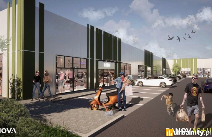Wizualizacja parku handlowego w Nysie, wiz. P.A. Nova