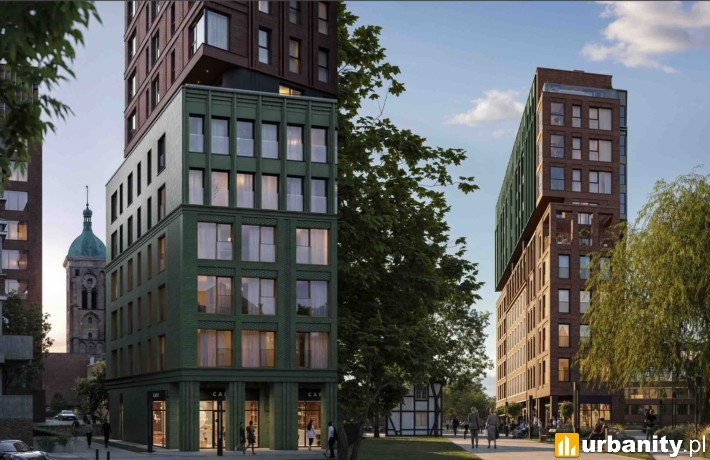 Projekt inwestycji Wodopój w centrum Gdańska, wiz. materiały inwestora