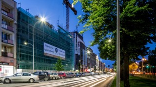 Apartamentowiec Czarna Perła w Szczecinie na półmetku