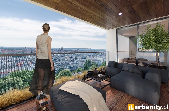 Widok z wieżowca Sky Garden w Szczecinie