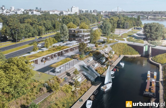 Nowy bosmanat w Porcie Czerniakowskim, wiz. GAB Piotr Grabowski Architekt